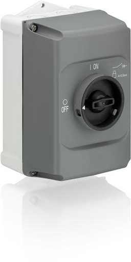 [IB132-G] CAJA IP65 GRIS C/MANETA NEGRA P/GUARDAMOTOR MS116 O MS132