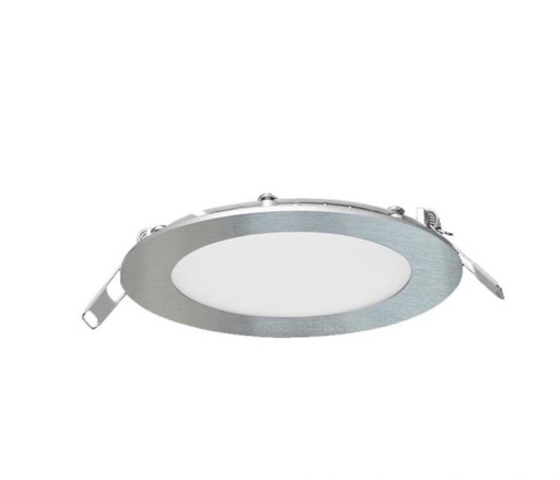 [185385] LUMINARIA CIRCULAR A LED DE EMBUTIR 8W LUZ CALIDA PLATIL