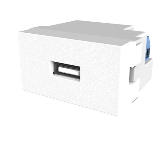 [93871] MOD TOMA USB CARGA 1A BLANCO PLATINUM