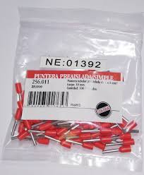 [ZE-10-12] PUNTERA HUECA PREAIS SIMPLE 1X 10MM  ROJO  LARGO 12MM   257.027 (CAJA CERRADA 100U) (EX ZE10-12 - 256.027)