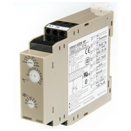 [H3DKM2ACDC24240] RELAY TIME DELAY 1200HR 5A 24/250V DC/AC SPDT 0,1 SEG ~ 1200 HS MULTIFUNCION  8 MODO RIEL DIN   H3DKM2ACDC24240