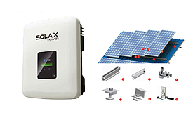 [193564] Combo/Kit Solar *Básico* monofásico 3.0KW SolaXPower + 6 paneles 550W con devolución de energía a la red on-grid (genera anualmente ~ 4900KWh) + wifi + estructura para techo inclinado