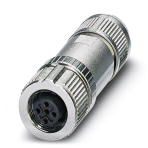 [SACC-M12FSB-2PL SH PB] CONECTOR P/ BUS, PROFIBUS DP (12 MBIT/S), 2 POLOS, APANTALLADO, HEMBRA RECTO M12     SACC-M12FSB-2PL SH PB