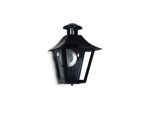 [102017] ARTEF MEDIO FAROL VIDRIO TRANSPARENTE E27 FE NEGRO