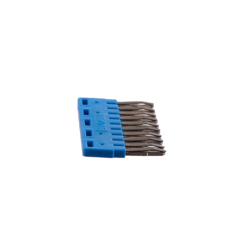 [JSSB-10-04/BKF-AZ] PUENTE FIJO 10 ELEM P/BKF 1.5mm2 TRANSVERSAL AZUL   131.011