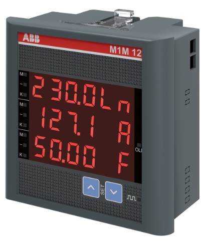 [M1M 12] MULTIMETRO PANEL MULTIVARIABLE 96X96 CON DISPLAY - TENSIÓN, CORRIENTE, FRECUENCIA, FACTOR DE POTENCIA, POTENCIA Y ENERGIA ACTIVA - CONTADOR DE HORAS - SIN COMUNICACIÓN -, ALIM : 80/300VAC/DC   M1M 12