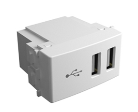 [*102513] MOD USB DOBLE  3A  BLANCO