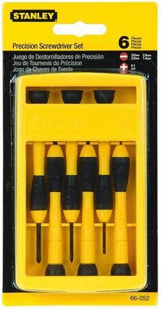 [*105298] JUEGO DESTORNILLADORES DE PRECISION.  PVC REFORZADO. IDEAL PARA JOYERIA Y ELECTRONICA. CONTENIDO:(4) 1.4 - 2 - 2.4 - 3MM(2) #0 - #1.     66-052