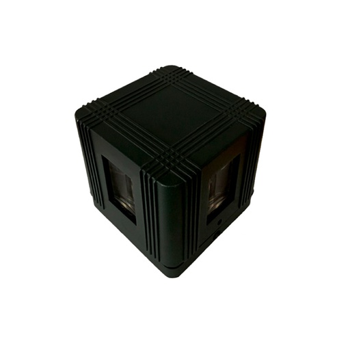 [108537] APLIQUE LED COB 80x80x65mm 5W LUZ CALIDA NEGRO TEXTURADO   CROCE