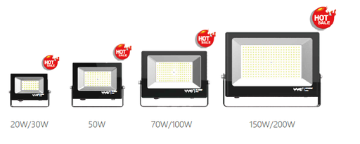 [203642] PROYECTOR LED 200W 220V LUZ FRIA 5000K-20000LM IP66 - ANGULO 110° (CONEC. A TIERRA P/GARANTIA)
