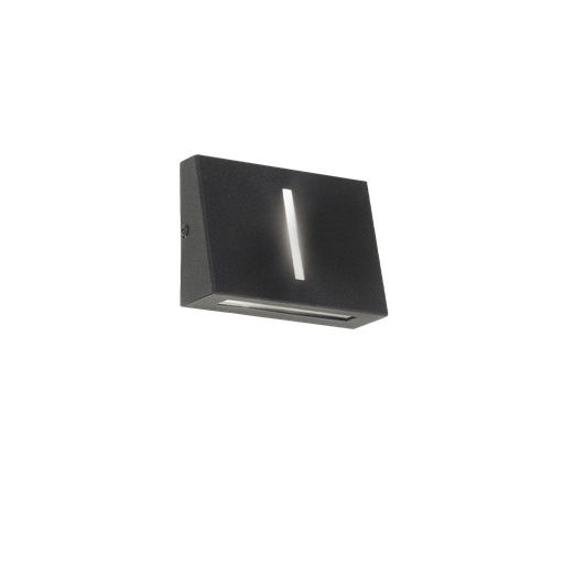 [111156] BIDIFUSOR TRAPEZOIDAL 1 LUZ P/LAMPARA G9 NEGRO