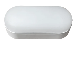 [112022] APLIQUE TORTUGA OVAL 12W 220V IP65 BLANCO 157x68x53mm