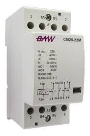 [*112130] Contactor modular Bipolar 2P Un=230Vca. 2NO. In=40A. 6kW. Uc=220Vca. 2 módulos.